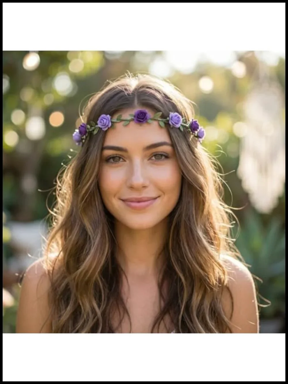 Handmade Paper Flower Crown Headbands, 7.2in Floral Wreath, Fairy Party